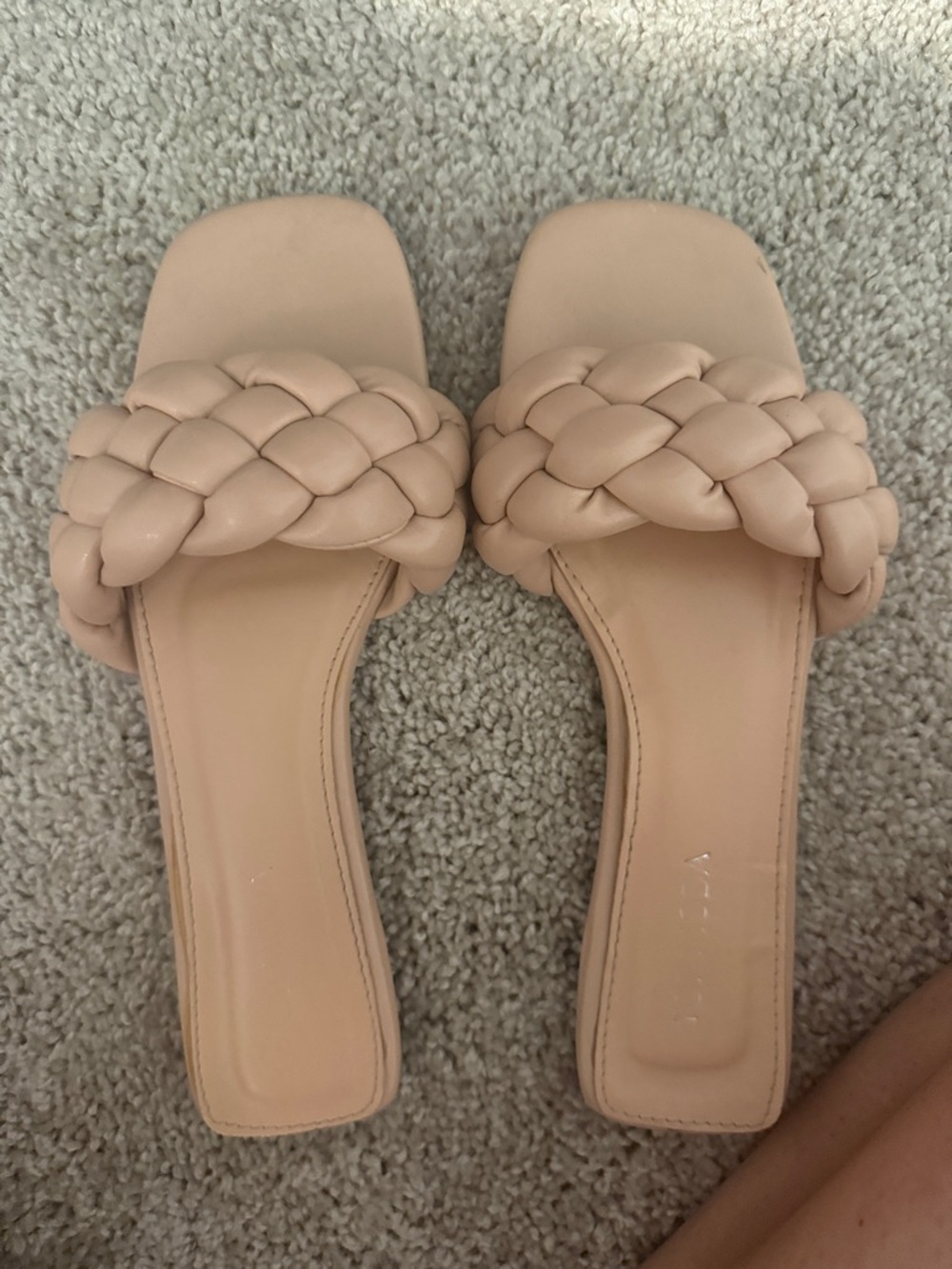 TOP Moda Braided Slide Sandals in Blush